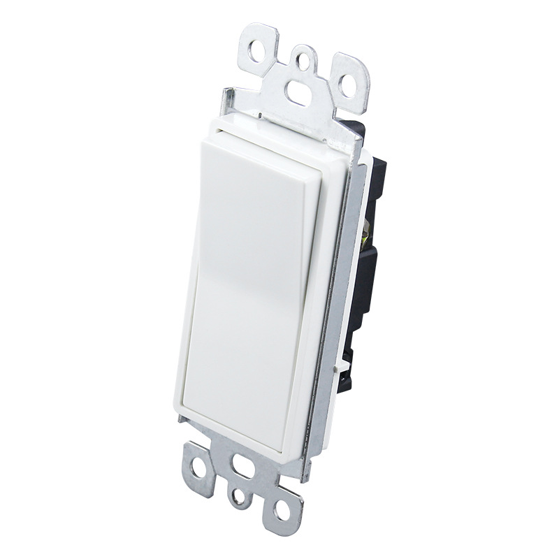 美國認證一位美標翹板開關美規一開單控開關單聯北美美式墻壁開關